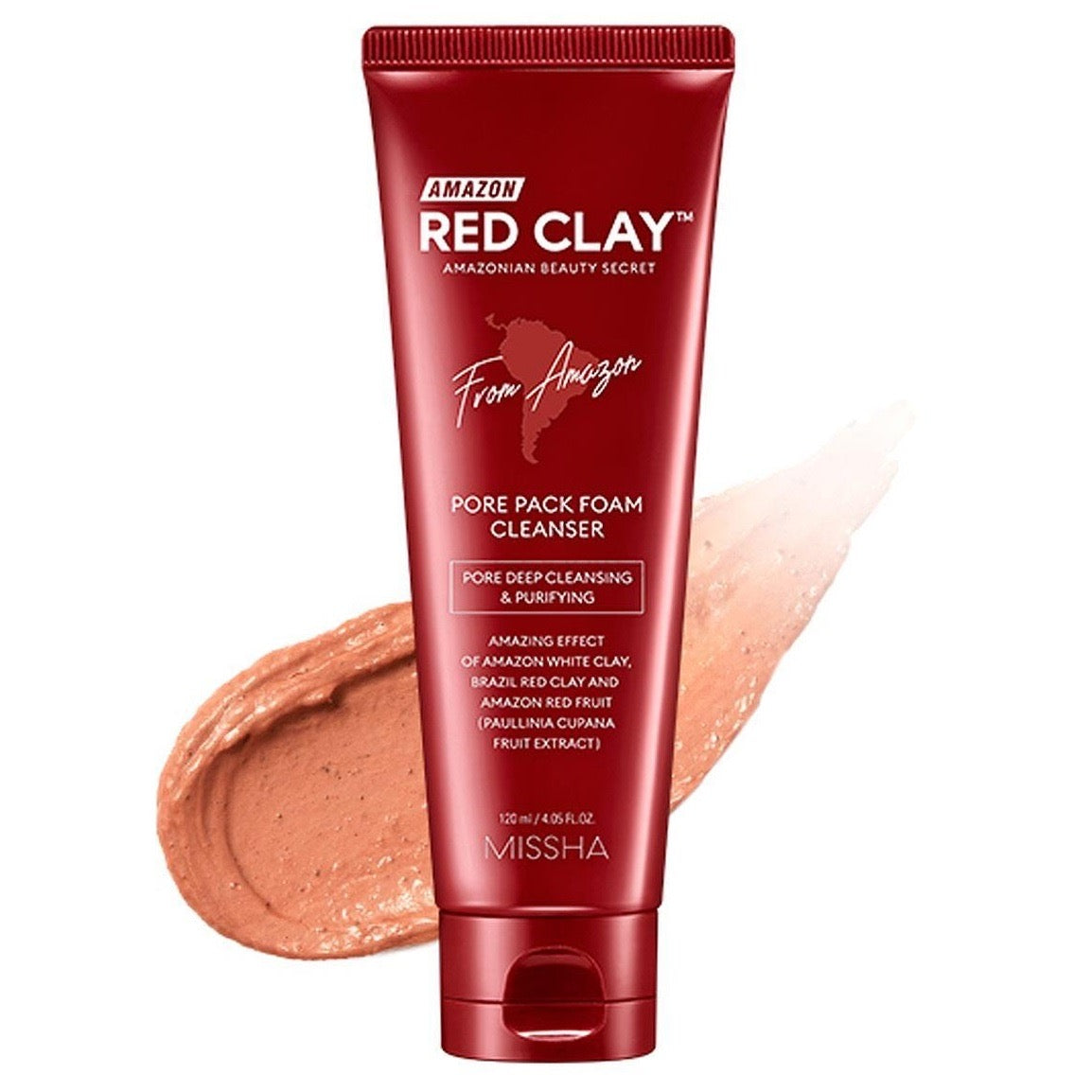 MISSHA Red Clay Pore Pack Foam Cleanser 120ml