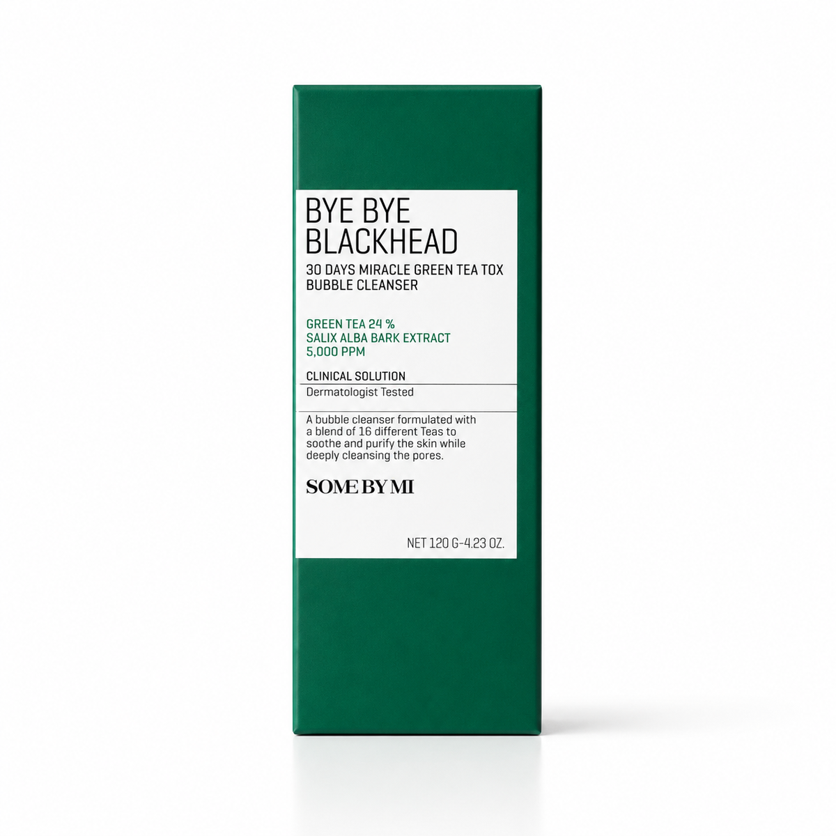 SOME BY MI Bye Bye Blackhead 30 Days Miracle Green Tea Tox Bubble Cleanser 120G