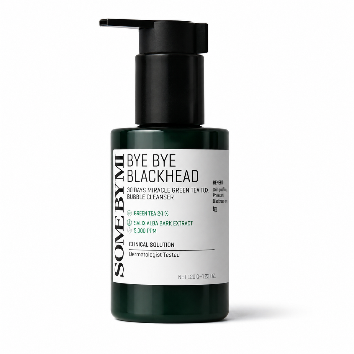 SOME BY MI Bye Bye Blackhead 30 Days Miracle Green Tea Tox Bubble Cleanser 120G