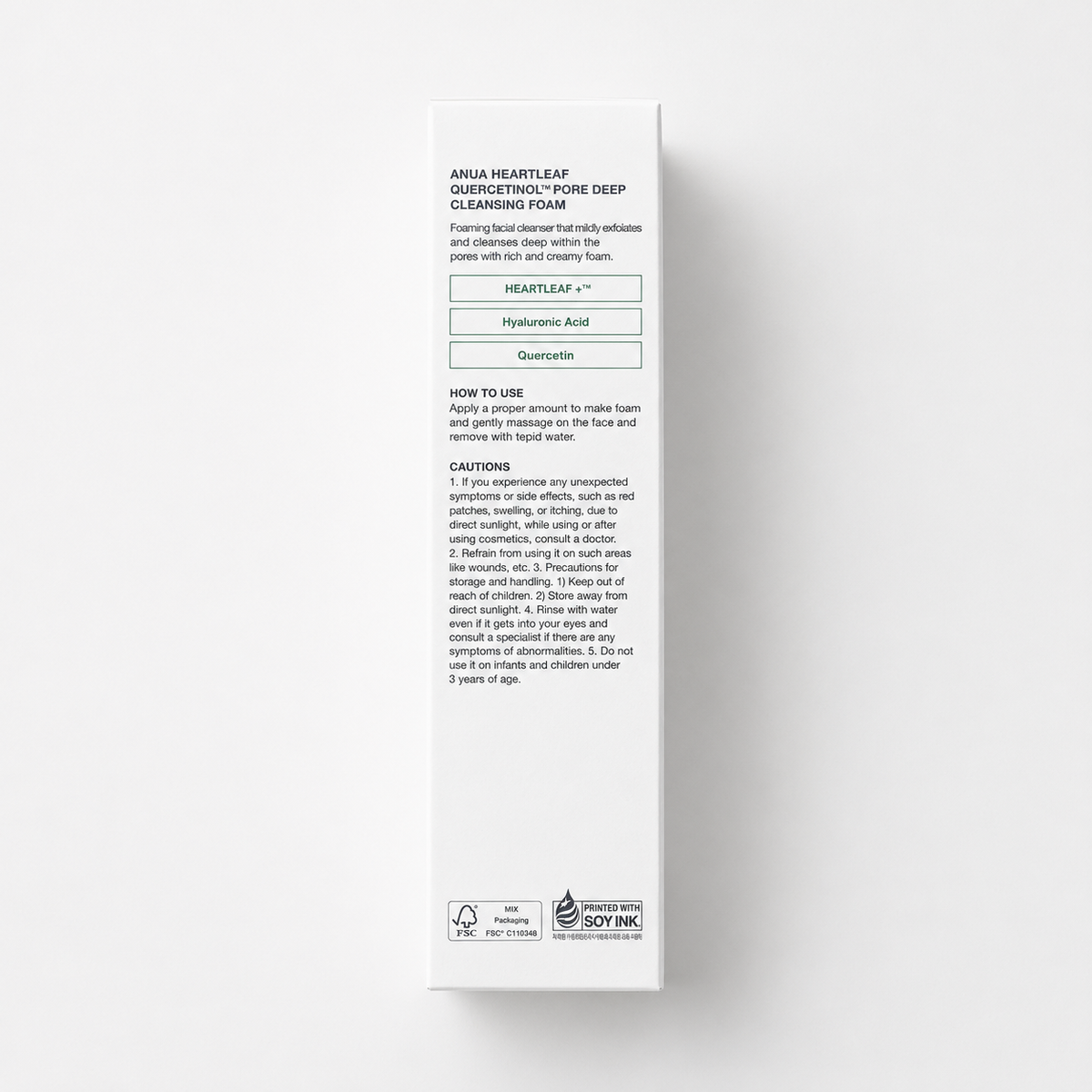 Anua Heartleaf + BHA Quercetinol Pore Deep Cleansing Foam 150ml