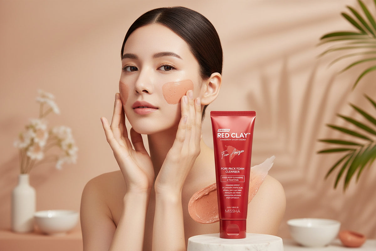 MISSHA Red Clay Pore Pack Foam Cleanser 120ml